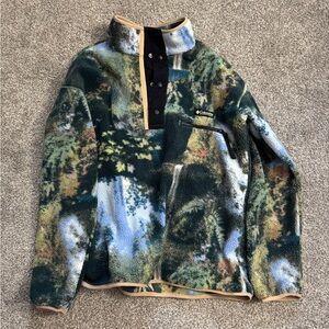 Men’s Columbia Helvetia Half Snap Fleece In Landscape Print Size Medium